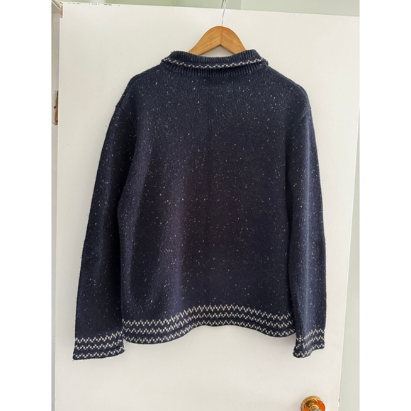 Vintage Cabin Lodge Knit Zip Cardigan – Alpine Winter Sweater - Picture 8 of 12